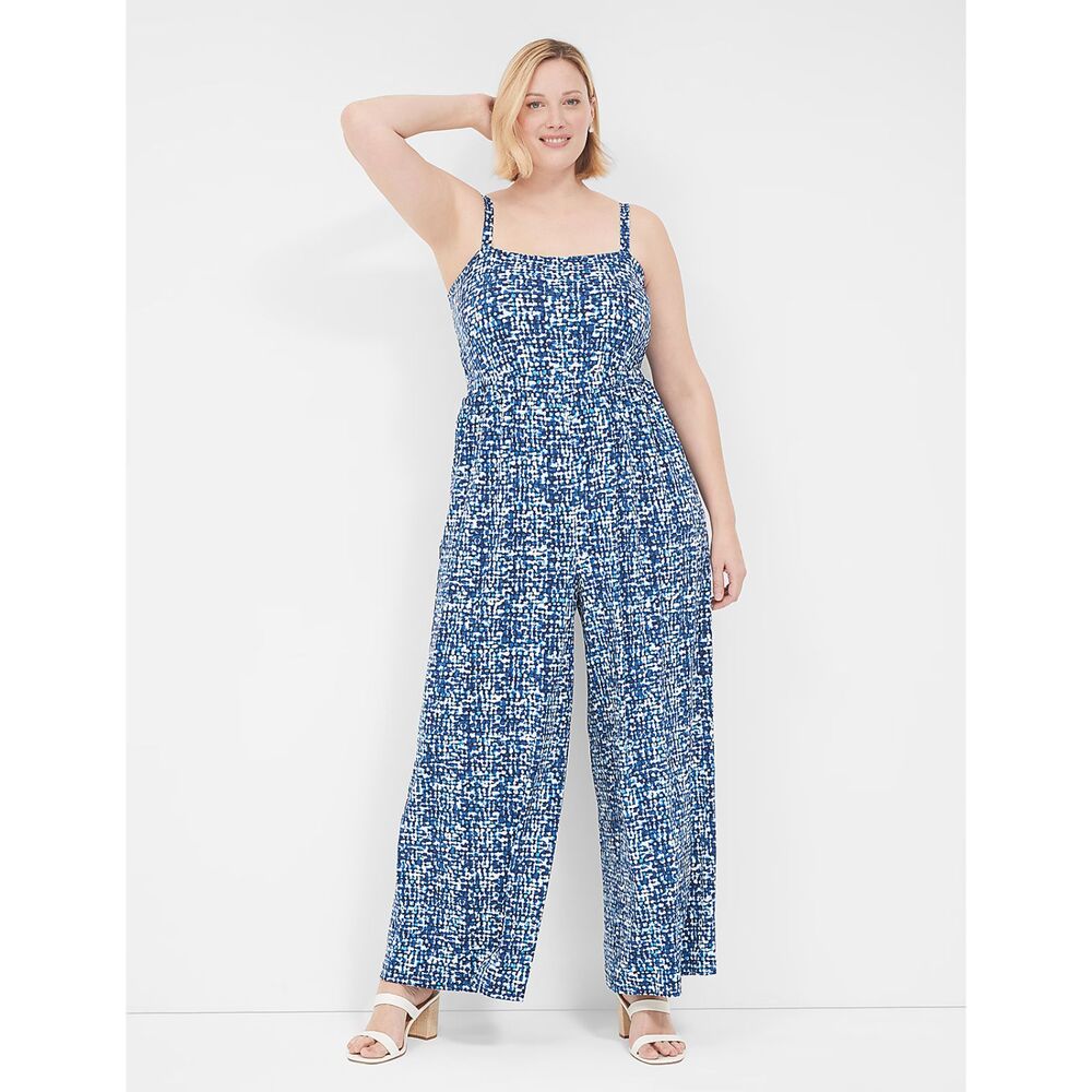 Lane Bryant Elastic-Waist Jersey Jumpsuit